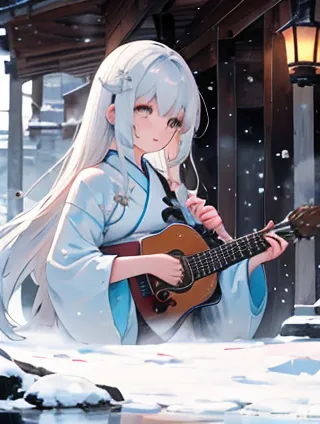 日系舞蹈舞台：乡村风灯笼的光影交错